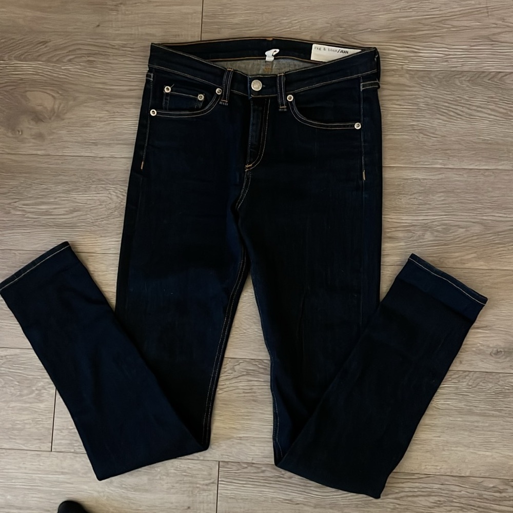 RAG&BONE Slim Jeans 27 Blue High Rise Skinny Jeans Heritage - Picture 6 of 13